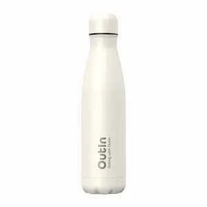 Outin 500ml Vacuum Insulated Thermos Bottle – Copper-Insulated, Food-Grade Stainless Steel, BPA-Free, Beige, for Outdoor Adventures and Daily Use