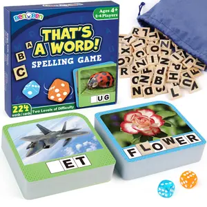 BenBen Spelling Games, Sight Word Games with 224 Flashcards, Learning Games for 2-6 Players, Educational Phonic Games for Kindergarten 1st 2nd 3rd Grade, Preschool Classroom Must Haves