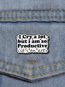 Slogan Enamel Pin, Cute Brooch, Exquisite Brooch, Fashion Accessories for Women & Men, Enamel Pin Suitable for Backpacks, Jeans, Scarves, Hats Decoration