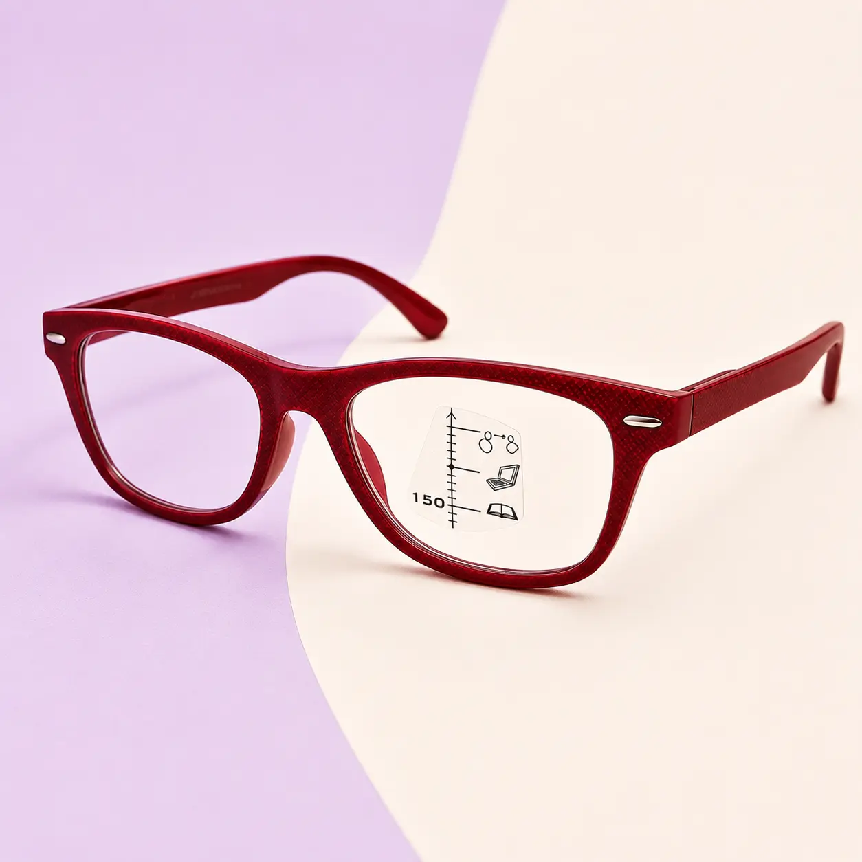 Multifocal Reading Glasses, Trifocal Near Mid & Far Vision Readers for Adults, Reading Computer Work & Everyday Wear, 1 Pair