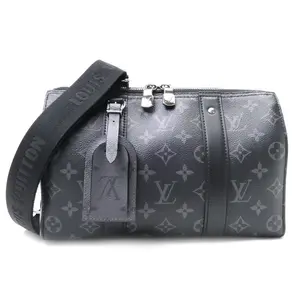 Pre-owned Louis Vuitton Canvas Shoulder Bags City Keepall Monogram Eclipse Shoulder Bag