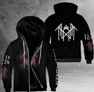 Sleep Token Flamigo Even in Arcadia Hoodie Zip, Rock Band Merch, Sleep Token Jacket