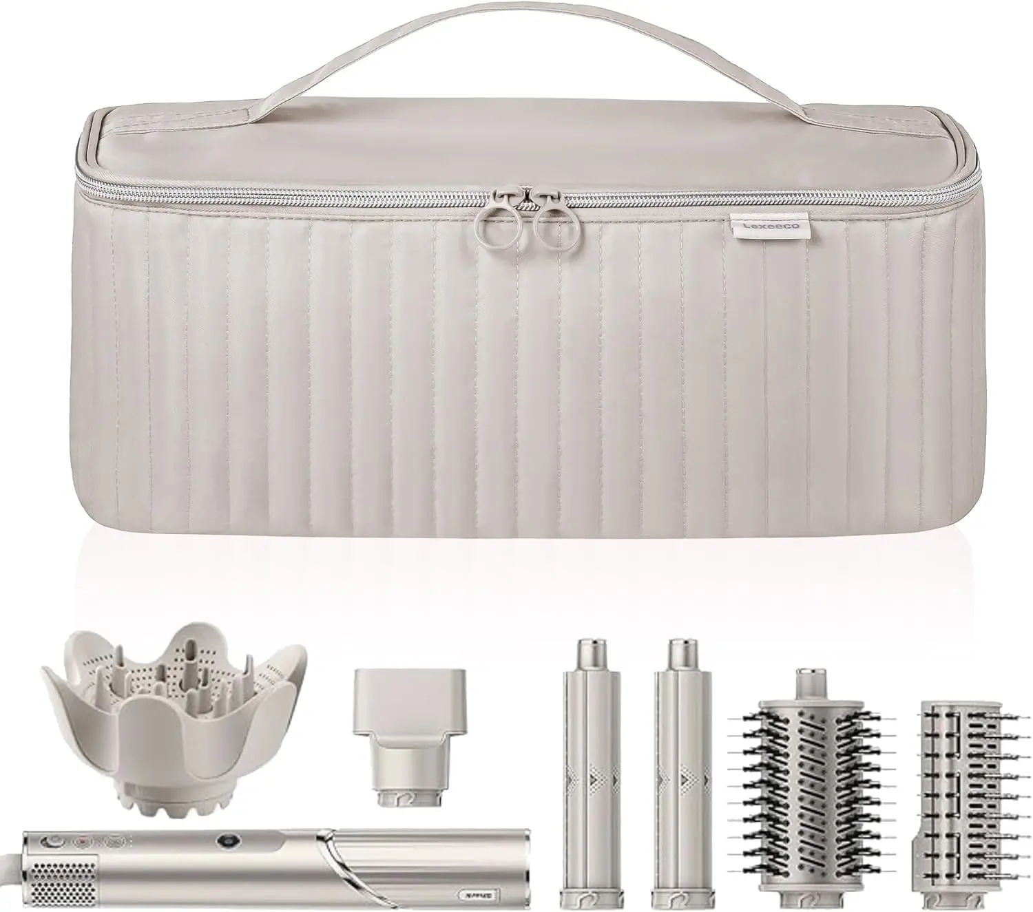 Travel Carrying Case for Hair Dryer Shark Flexstyle  Airwrap Brush Hair Accessories Tools Storage Bag for  Hairdryer Styler Organizer (Camel)
