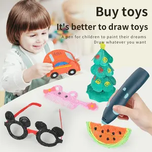 💖Low-Temp 3D Printing Pen, Wireless No-Hot Touch 3D Drawing Pen for Kids, Creative 3D Graffiti Pen for DIY Toys & Art Perfect Gift