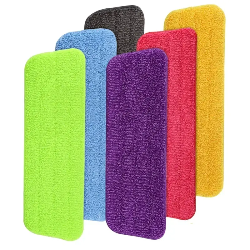 Set of 6 Reusable Mop Pads, Ultra-Fine Microfiber Spray Mop Replacement Heads, Suitable for Both Wet And Dry Use, Compatible with Various 16in Flat Spray Mops, Machine Washable cloth