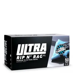 The Rag Company Ultra Rip N' Rag XL Multi Purpose Microfiber Towels: 50 COUNT, 16" X 16"