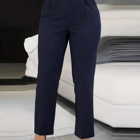 Fashionable chic women's clothing, casual and versatile, Basic, trendy stretchy fit Fitted trousers pants bottoms Casual Elastic Waisted Pants Casual Fashion Comfy