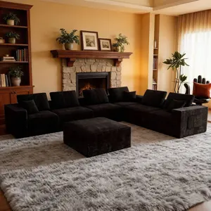 【Memorial Day Gift】7 Packages shipping NMXVXMN 142 inch Boneless sectional couch,Oversized U-Shaped Modular cloud couches with ottoman,Free Combination,NoAssembly Required,For Big Comfy LivingRoom Apartment,Modern Upholstered Sofa