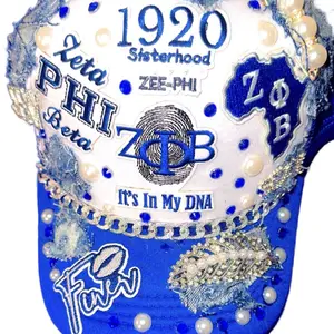 Custom Zeta Phi Beta Trucker Hat with 1920 Sisterhood Design and ZPB Embroidery