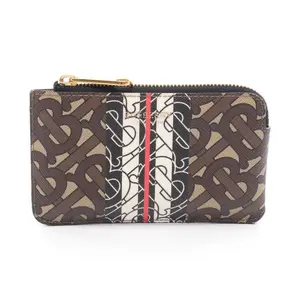Pre-owned BURBERRY Canvas Small Leather Goods TB Monogram Coated Coin Case