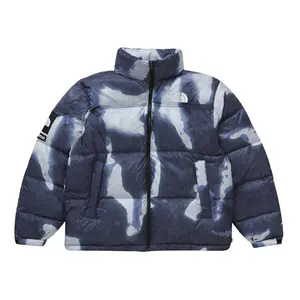 Supreme Men's The North Face Bleached Denim Print Nuptse Jacket Indigo, from StockX