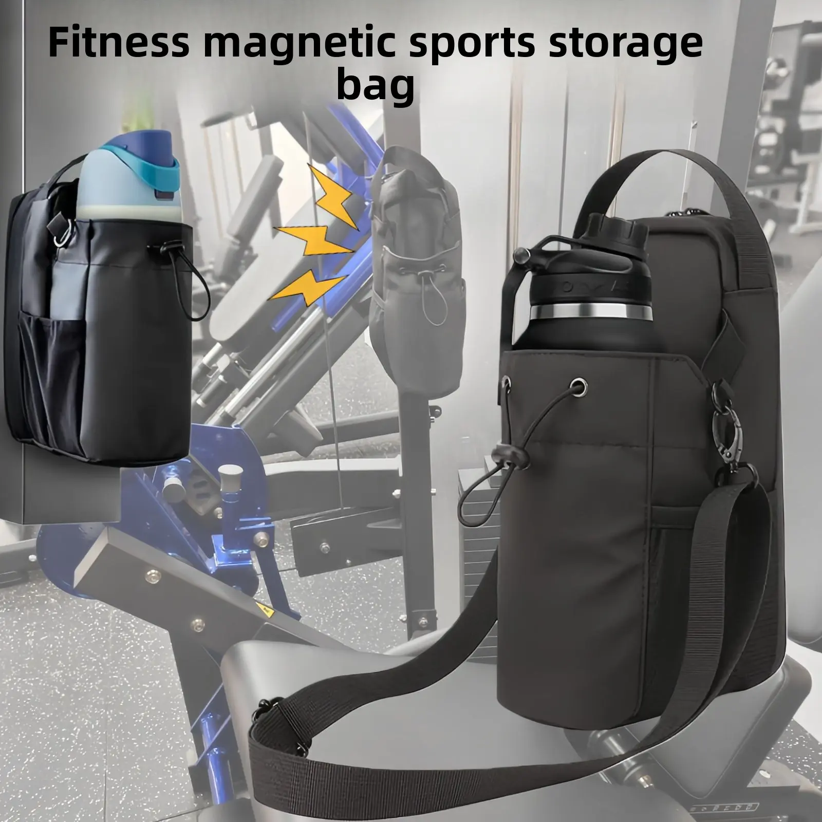 Waterproof Crossbody Gym Bag with Magnetic Attachment, Small Workout Pouch for Phone and Keys, Shoulder Pouch, Workouts, Magnetic Hold, Compact, Crossbody Design