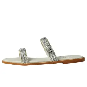 KAANAS Whitney Double Diamond Band Sandal Ice  S00111R-023 Women's