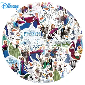 Disney Frozen Princess Stickers - 50pcs Officially Licensed Waterproof Vinyl Decals for Scrapbooking & DIY Projects Featuring Anna Elsa Olaf & More