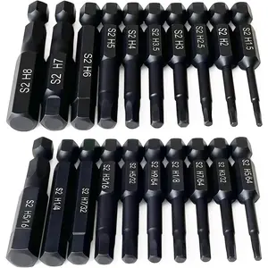 Hex  Allen Wrench Drill Bit Set (10pc Metric & 10 count SAE),  Allen Wrench Drill Bits, Upgraded 1/4" Quick Release Shank  Hex Bit Set -  for Ikea Type Furniture