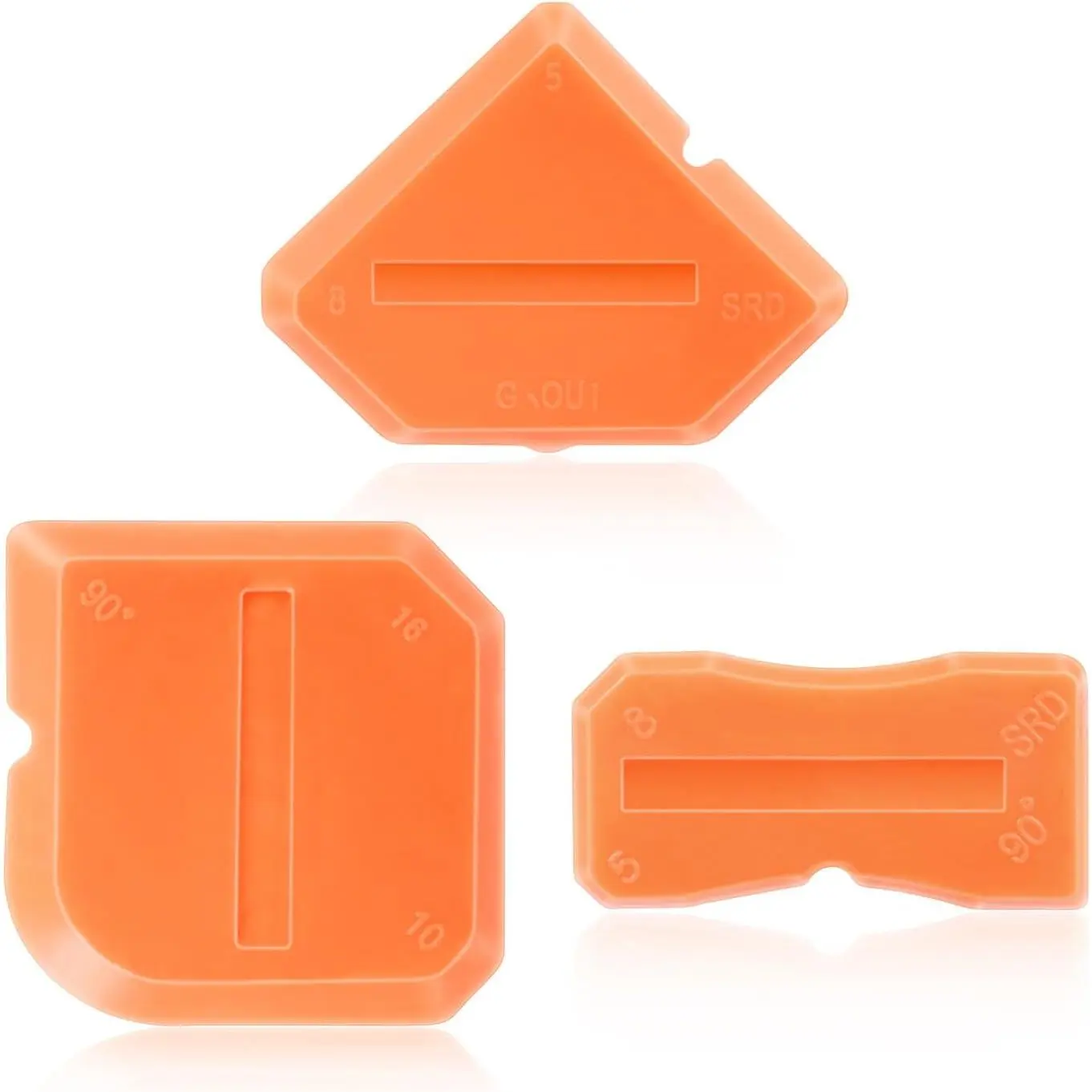 3 Pcs Silicone Caulking Tool Set, Sealant Grout Finishing Tools for Kitchen Bathroom Floor, Professional Caulking Tools Kit, Reusable caulk Smoothing Applicator, Easy to Use Caulk Finishing Tool Set.