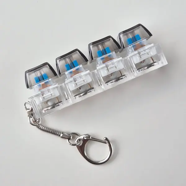 Buy 1 Get 1 Free] Mechanical Keyboard Fidget Clicker Keychain with