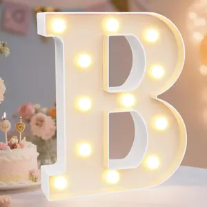 LED Marquee Letter B Sign, Cool White & Warm White Light-Up Alphabet Light for Home Party, Wedding Decorations (Home & Festive Party Supplies), Cool White And Warm White