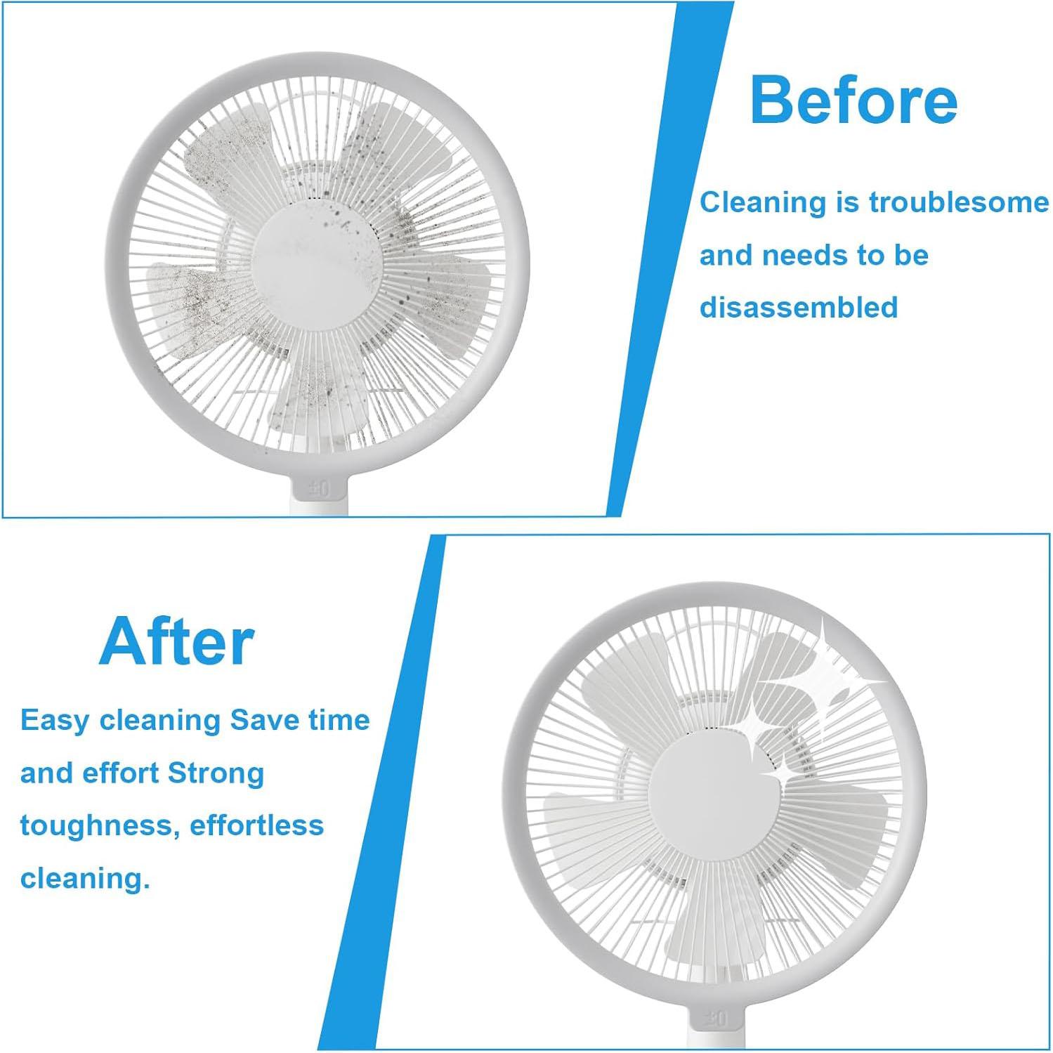 Cobweb Duster, Bendable Fan Duster, Plastic Fan Cleaning Brush, Microfiber Head Duster, Reusable Duster for Air Conditioner Blinds, Ceiling Fan Blades, Vents, Curtains, Car