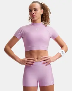 Under Armour HeatGear® Women's Crop Mock Short Sleeve