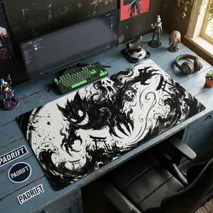 GGengarr Ink Shadow Art XL Gaming Mouse Pad, Desk Mat