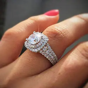 Elegant Double Layer Engagement Ring – A Beautiful Symbol of Love Perfect for Weddings, Parties or as a Fashion Accessory, Latest Model 2025