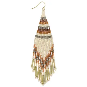 Fringe Woven Bead Earring