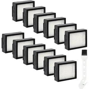 12 Pack High Efficiency HEPA Filters Replacement for iRobot Roomba E I & J Series i7 i7+/plus i3 i3+ E5 E6 E7 i4 i4+ i5 i5+ i6 i6+ i8 i8+ Vacuum Cleaner,  include 1 Cleaning Brush