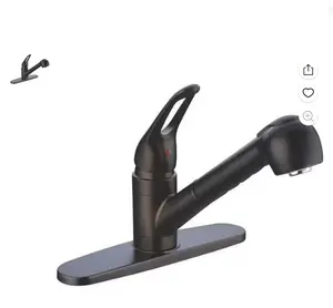 Avalon Kitchen and Bathroom Faucet Pull Out Loop Handle Oil Rubbed Bronze Finish Modern Design for Easy Access and Control