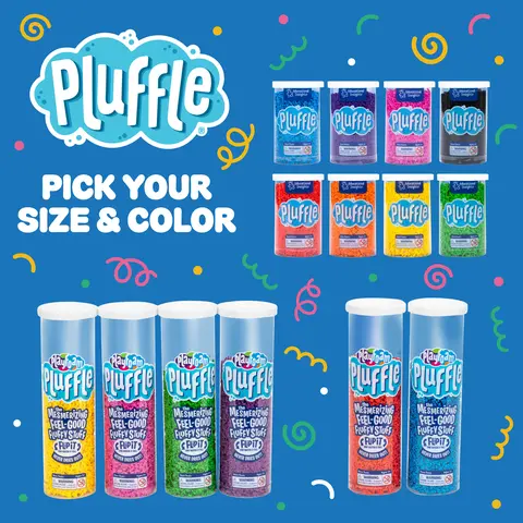 Educational Insights Pluffle Ages 3+ | Soft, Flowing, Slime Alternative, Sensory Toy | Non-Toxic, Gluten-Free | Perfect for Sensory Bins & Fine Motor Skill Development - Crafting Kit