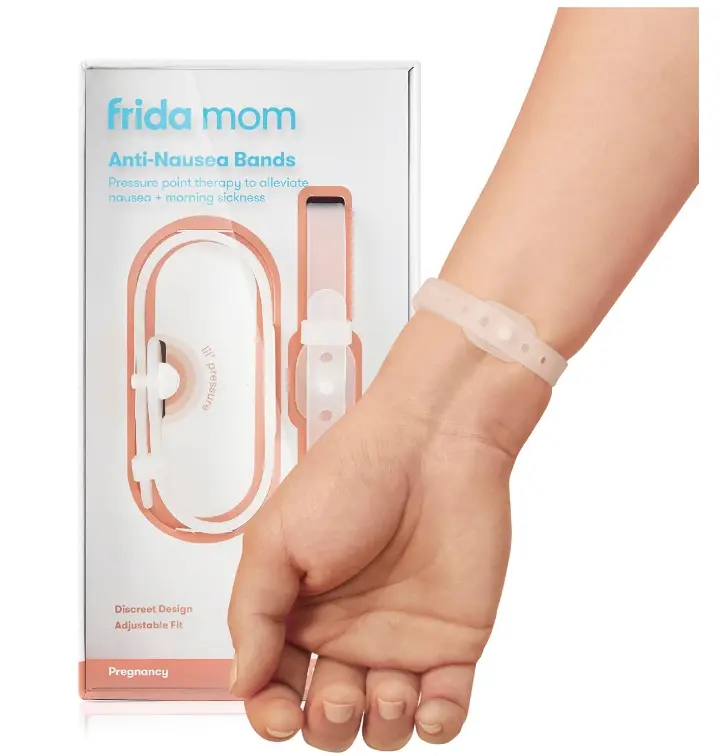 Frida Mom Nausea Bands for Morning Sickness Relief, 24/7 Support Through Pressure Point Therapy, Includes 2 Bands and Storage Case
