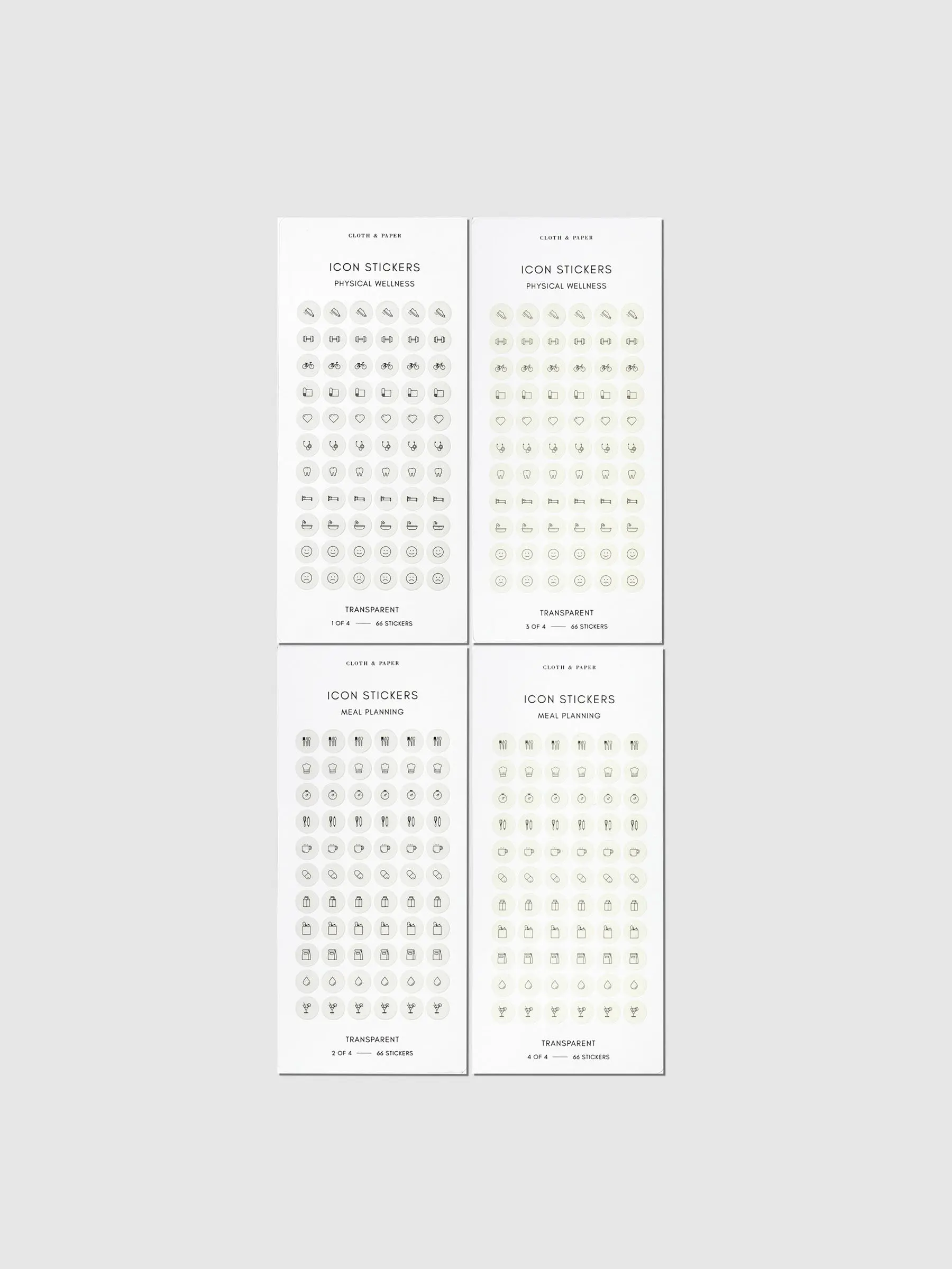 Healthy Planning Sticker Set