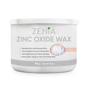 Zenia Zinc Oxide Wax 14oz - Gentle Hair Removal Soft Wax for Sensitive Skin - Perfect for Full-Body Use Including Face, Arms, Legs, and Bikini