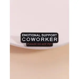 Buy One Get One Emotional Support Colleague Pin, Office Humor Badge, Workplace Self-Deprication Style, Backpack ID Card Decoration, Fashion Accessory