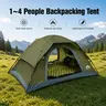 Night Cat Backpacking Tent - 1-3 Person, Polyester, Easy Clip Setup, Heavy Waterproof, Lightweight, 20% More Head Room, B4 Mesh, Excellent Ventilation, Spacious Size, Unique Rainfly, Thoughtful Detail Design