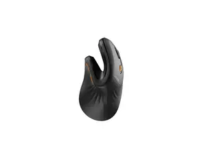 ProtoArc Ergonomic Bluetooth Vertical Rechargeable Mouse - 3 Multi-Device Connectivity for Computer/PC/Laptop, 2.4GHz Optical Mice for Windows, Mac OS, EM11 NL - Black