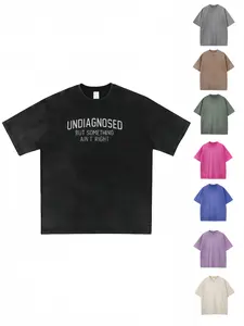 Vintage Washed Oversized Unisex T-Shirt | Undiagnosed But Definitely Something's Wrong Funny Graphic Tee