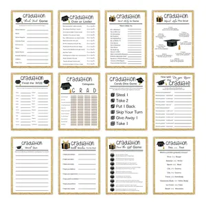 Graduation Wishes & Advice Game Cards Set, Graduation Greeting Card, Party Supplies for High School & College Graduations