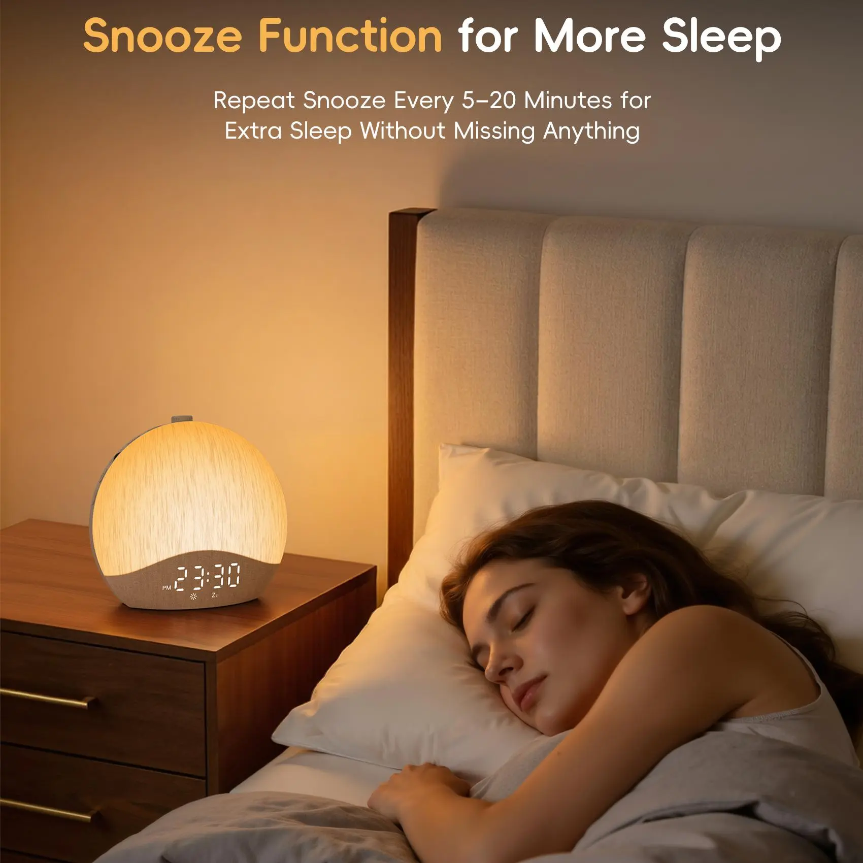 ecozy Upgraded Sunrise Alarm Clock for Heavy Sleepers, Smart Wake