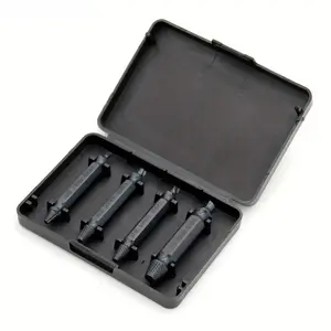 Screw Extractor Kit HSS Nitriding 4/5 Pcs Optional, Removes Broken Bolts Damaged Screws Metal Stud Puller, Thread Repair Set Multifunctional Durable Tool Kit for Mechanical Fixes