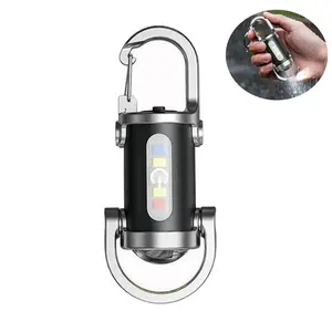 1pcs 1200 Lumens Super Bright Multi-Functional Mini Keychain Flashlight, Multifunctional Flashlight, Rechargeable Camping Torch, 7 Lighting Modes, Long Lasting Outdoor Portable Lantern
