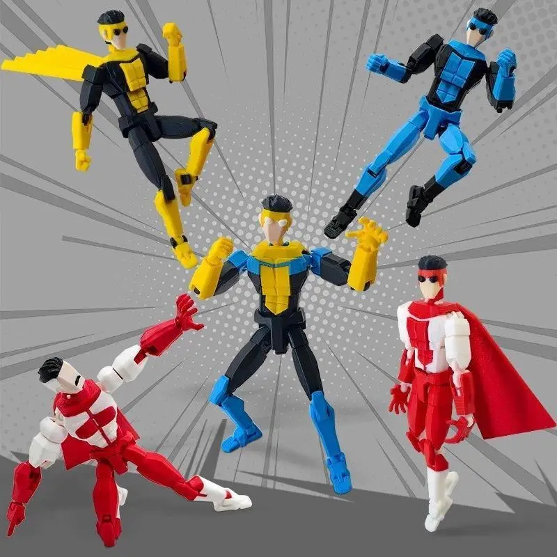 New Articulated Superhero Action Figure 3D Printed Multi-Joint Poseable Invincible Boy Figurine Collectible Desk Decor Ornament
