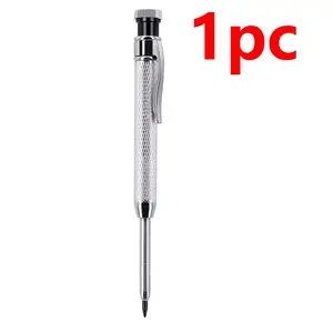 1pc long mouth 42mm aluminum 2.8mm woodworking pencil, available in black/silver/red/green/blue/yellow colors, with , perfect for deep hole marking and engineering drawing, Art Drafting Pencils
