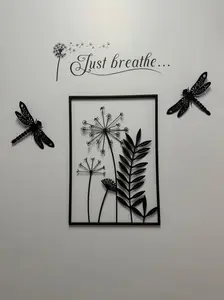 Just Breathe Vinyl Wall Decal Yoga Quotes Positive Relax Motto Art Letters Sayings Living Room Décor Lettering