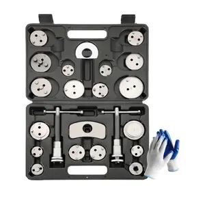 24PCS Disc Brake Caliper Tool Kit - Heavy Duty Caliper Compressor Tool Set for Brake Pad Replacement, Reset & Compressor Rewind, Fits Most Autos