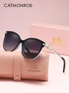 Catmonroe Elegant Polarized Sunglasses, Cat Eye Frame, Unisex PC Material, UV Protection, Anti-Glare, Fishing & Daily Wear, Holiday Gift