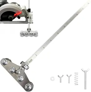 Positioning Calipers for Precise Measurements & Easy Wood Cutting, Stainless Steel Precision Cutting Guide for Circular Saws, Adjustable Guide Rail, Positioning Calipers for Circular Skill Hand Saw
