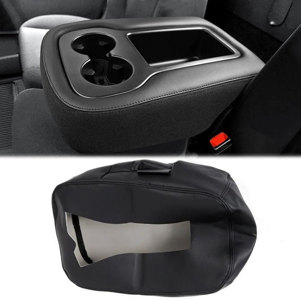 G-PLUS Leather Car Armrest Jump Seat Cover - Compatible with Chevy Tahoe, Suburban, Silverado, GMC Sierra, Yukon 1500-3500 (2007-2014), Eco-Friendly, Lightweight, Car Supplies, Durable Auto Accessory
