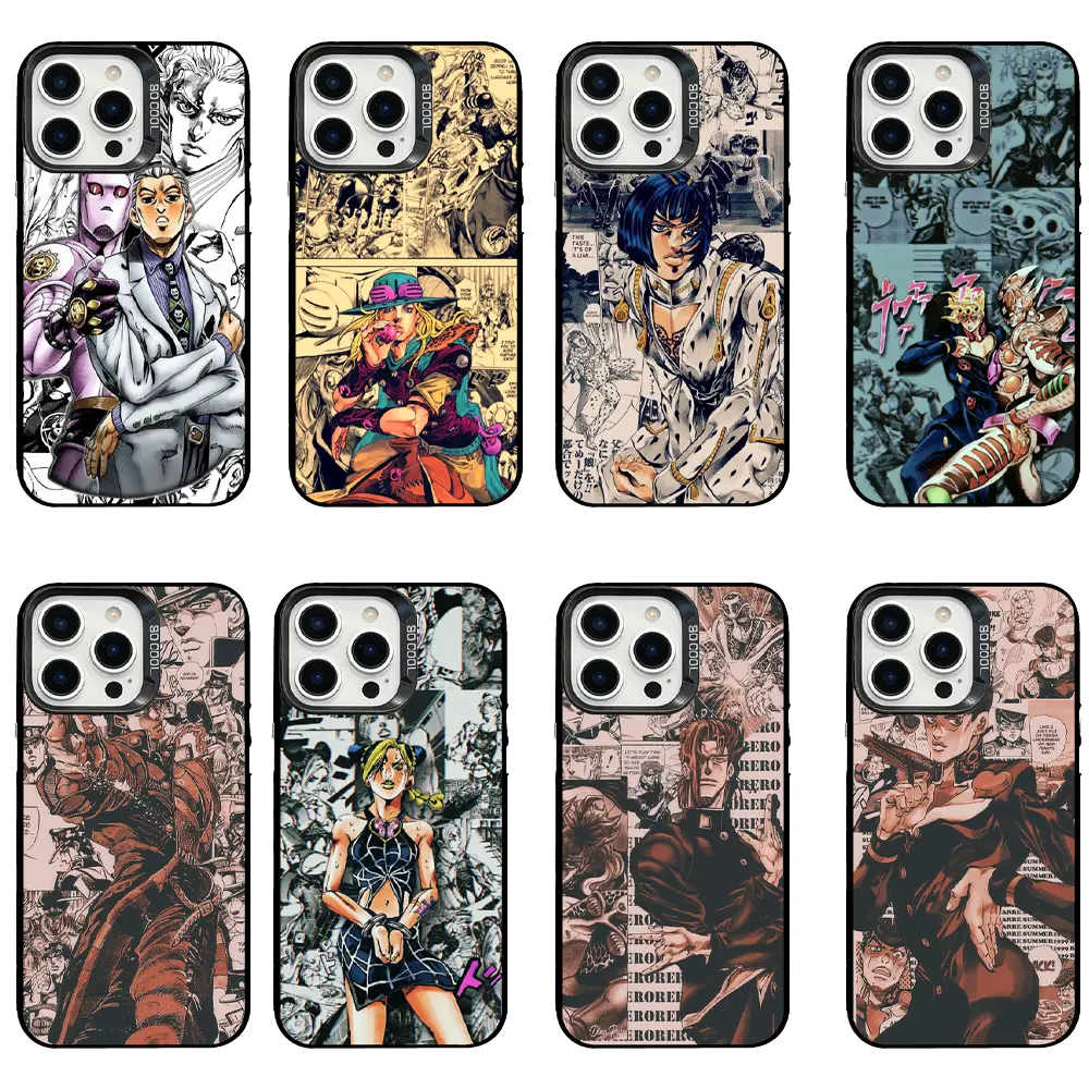 JoJo's Bizarre Adventure Character Collage Phone Case, Nice Present for Fans, Scratch-Resistant Protector for iPhone 17, 16, 15, 14, 13, 12, 11, Pro, Pro Max, Air, Plus | Samsung Galaxy S23, S24, S25, S26, Plus, Ultra, Smartphone, Handheld, Cellphone, Pro