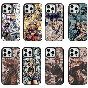 JoJo's Bizarre Adventure Character Collage Phone Case, Nice Present for Fans, Scratch-Resistant Protector for iPhone 17, 16, 15, 14, 13, 12, 11, Pro, Pro Max, Air, Plus | Samsung Galaxy S23, S24, S25, S26, Plus, Ultra